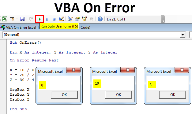 VBA On Error