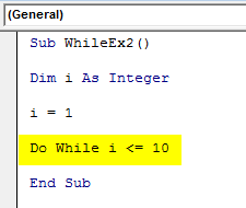 VBA While Loop Example 2-3