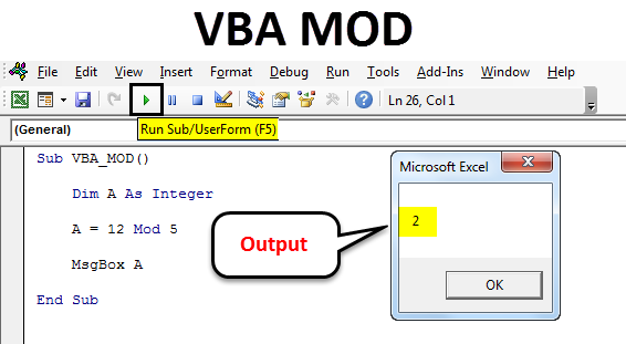 Excel Vba Mod Using Vba Mod Function To Calculate Remainder