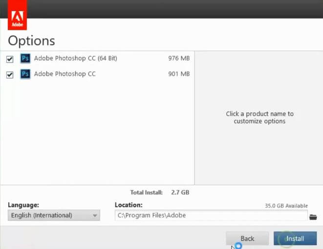 how to install photoshop cc after purchse