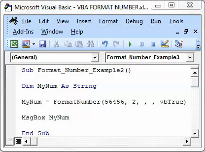 VBA Format Number Example 2-3