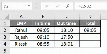 How To Sum Time In Excel Example 1-3