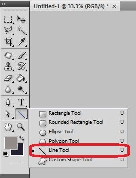 Line Tool In Photoshop Steps To Use Line Tool With Screenshots