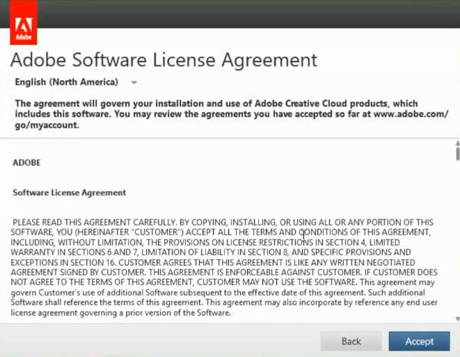 install adobe photoshop-software agreement 1