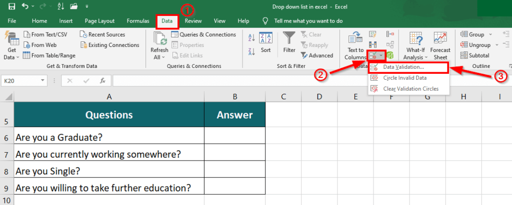 What is Drop Down & How to Add Drop Down in Excel | Educba