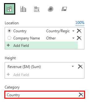 3D map revenue layer option