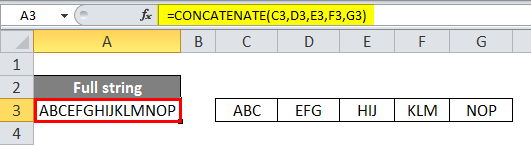 Concatenate in excel Example 2-3