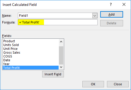 Pivot Table Formula in Excel 11