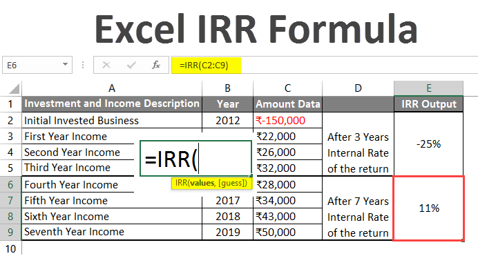 How To Calculate Irr Excel Formula Haiper 