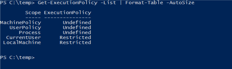 get policy assignment powershell