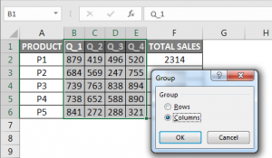 Grouping Columns in Excel | How to Enable Grouping Columns?