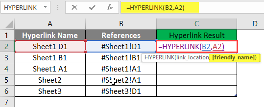 HYPERLINK Formula in Excel example 1-5