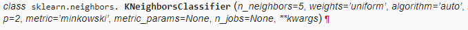 KNN is written sklearn