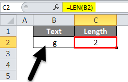 LEN Formula in Excel 2-1
