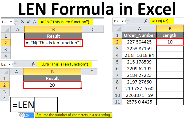 Len Formula In Excel How To Use Len Formula In Excel 4715