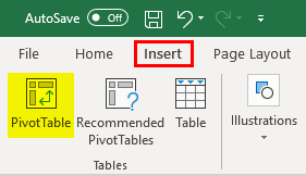 Pivot Table Sort step 2