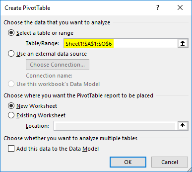 Pivot Table Sort step 3