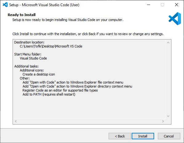 Ready to install Visual Studio Code