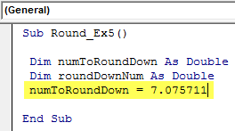 Round Function in excel Example 5.2
