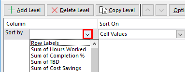 Sorting Pivot Table Columns 5