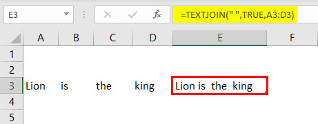 TEXTJOIN Formula Example 1-3