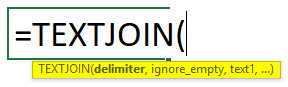 TEXTJOIN Formula