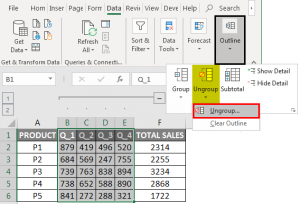 Grouping Columns in Excel | How to Enable Grouping Columns?