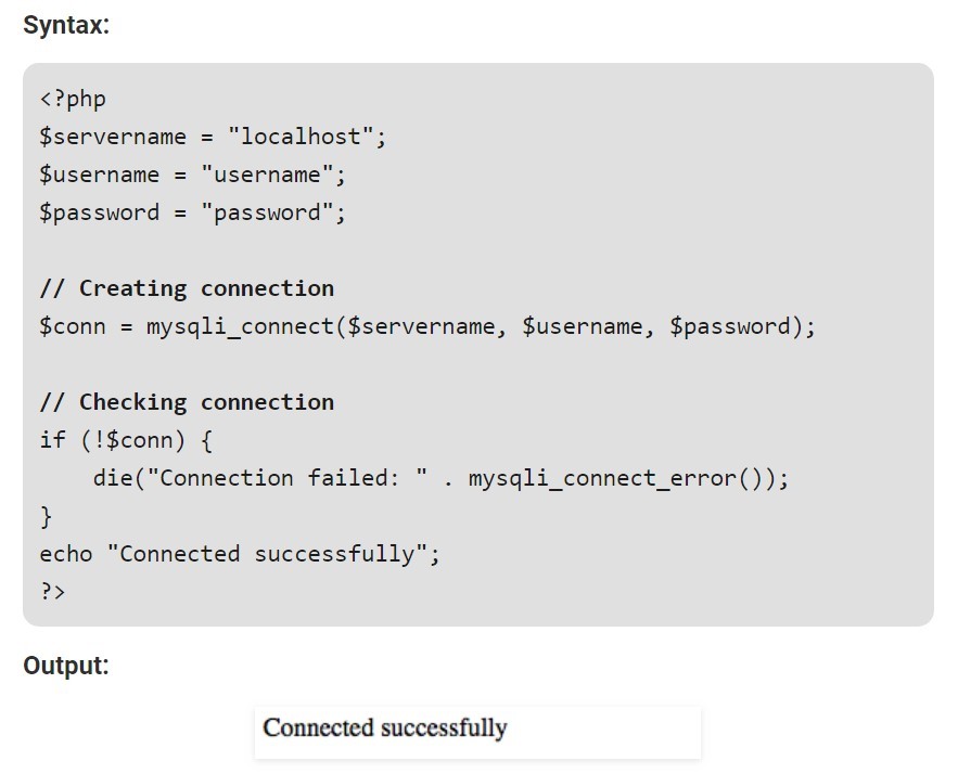 Using MySQLi procedural