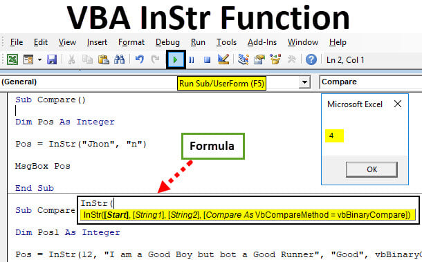 Vba Instr Function How To Use Excel Vba Instr Function