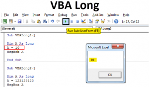 VBA Long | How to Use Excel VBA Data Type with Examples