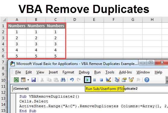 VBA Remove Duplicates