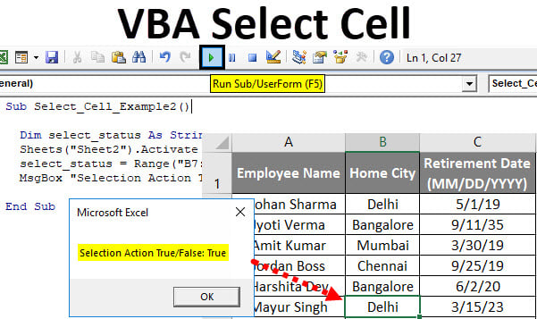 Vba Select Cell How To Select Cells In Excel Using Vba Code