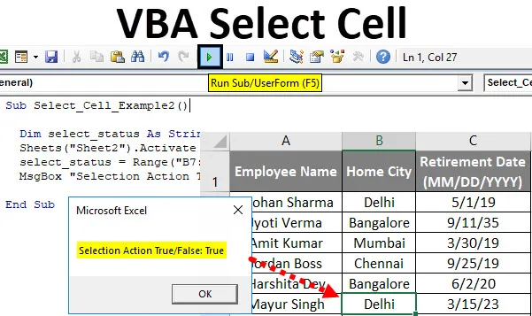 VBA Select Cell