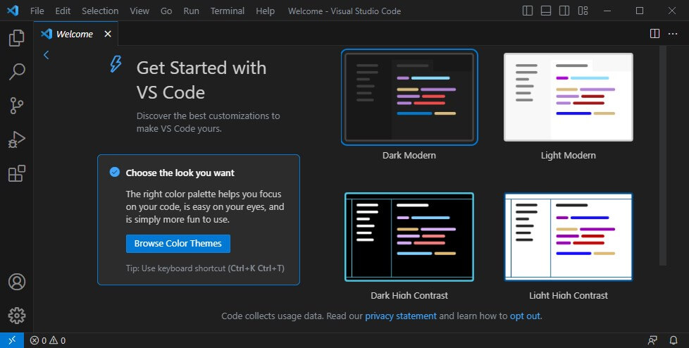 Visual Studio Code Installed