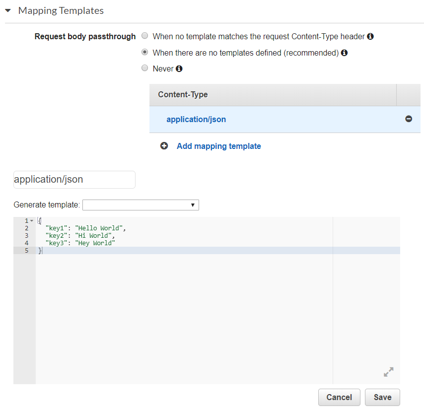 Mapping Templates