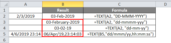 Text Formula Example 2-3