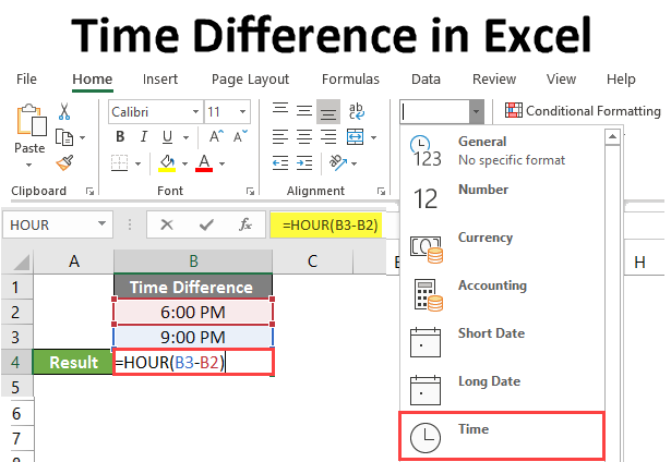 excel template calculating time between hours