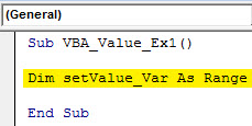 vba value Example 1.1