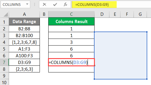 COLUMNS formula example 2-13