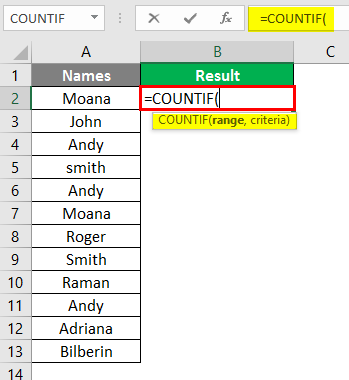 Count Cells with Text in Excel 3-1