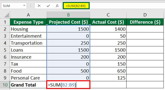 Create Spreadsheet in Excel-Example 2-2