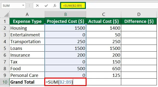 Create Spreadsheet in Excel-Example 2-2