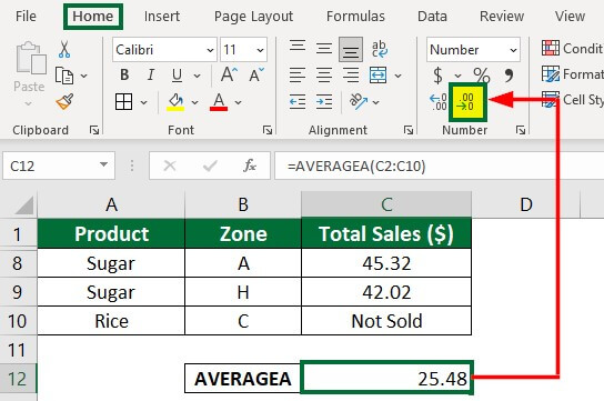 How to Find Mean in Excel-Example 5 Step 2-2