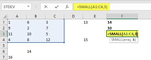 Excel Function for Range  Formulas to Calculate Range Function in