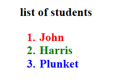HTML List Styles2
