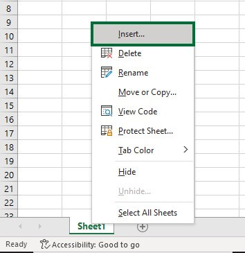 How to Insert a New Spreadsheet 3