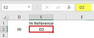 Indirect formula in excel 1.2