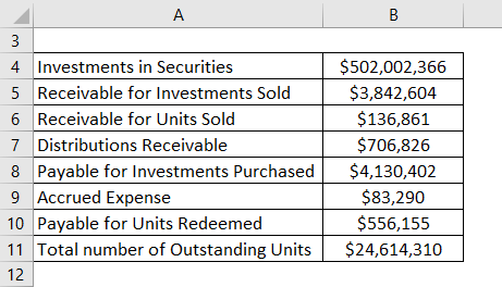 Net Asset Value -3.1