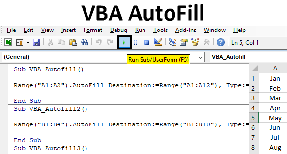 Vba Autofill How To Use Vba Autofill Function In Excel