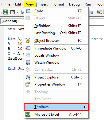 Toolbar Example 2-4